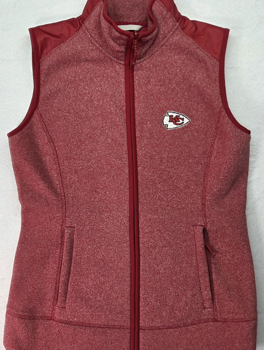 Cutter & Buck Kansas City Chiefs NFL Full Zip Sleeveless Vest Red Women's M